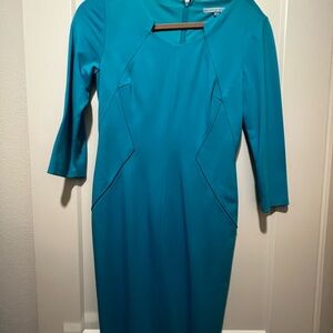 ANTONIO MELANI Teal Long Sleeve Dress